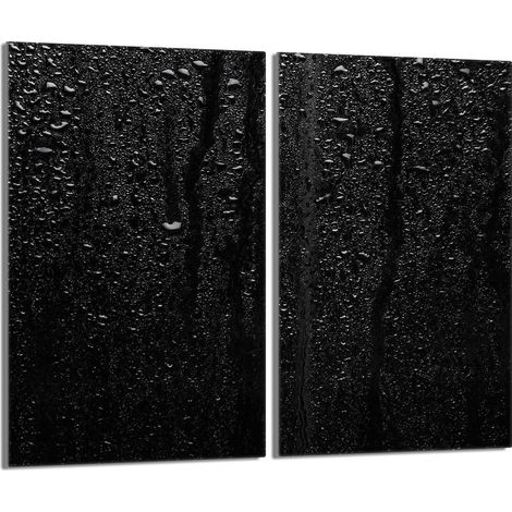 Piastra protettiva in vetro per stufa 2x30x52 Nero (1/5)