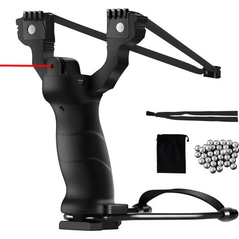 Steinschleuder Sportschleuder Mit Laser Gummiband Zwille Katapult Slingshot Jagd