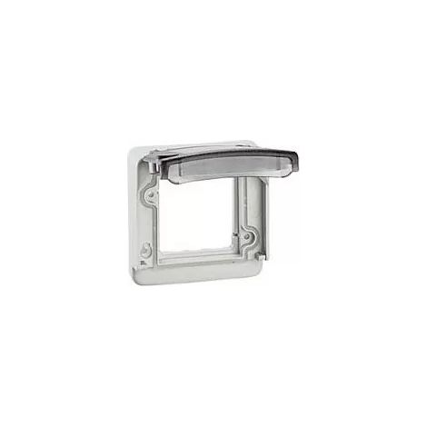 Legrand 091730 - Plexo 55 grey/Mosaic adapter - with smoked shutter - 2 Modules