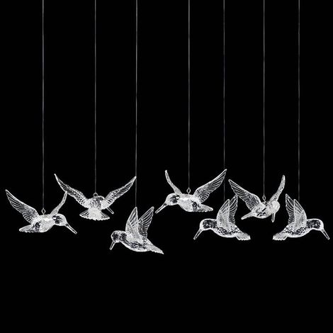 Oiseau Colibri - Décoration Acrylique Transparente pour Mariage - Suspension Plafond Réception - Événements Romantiques - Lot de 1 (1/3)