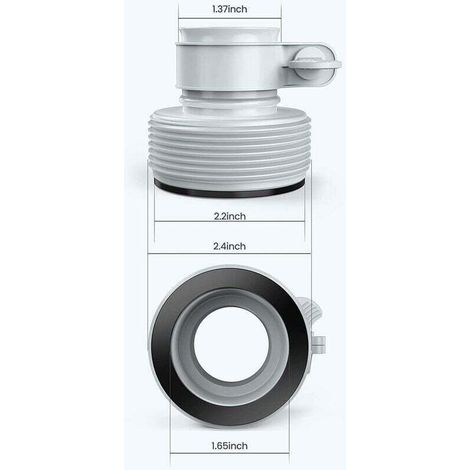 Intex - 29061 - Pack of 2 adapters 32-38mm (1/4)