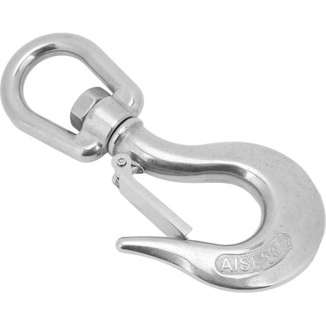Crochet à chape articulé 34mm acier inoxydable marine rotatif pour levage chaîne yacht bateau pêche (1/5)