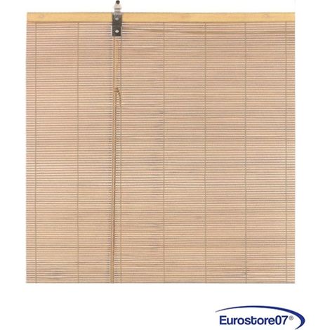 tapparella tenda in bamboo  con tiro in midollino avana  - cm.100x170h. (1/4)