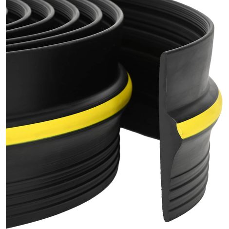 Sello de Piso para Garaje Negro y Amarillo 12 x 90 mm 5,5 m PVC vidaXL (1/5)