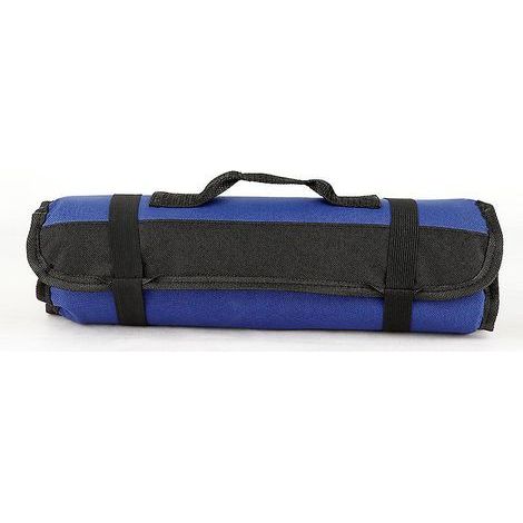cacciavite senza attrezzi (blu), pinze, scomparti arrotolabili, organizer, astuccio arrotolabile in tela per uomo, piccolo (1/5)