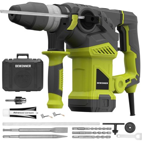 SDS-Plus Hammer Drill, 1500 W, 6 Speed, 850RPM, 4400BPM, 5.5J, Safety Clutch (1/5)