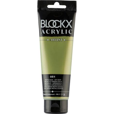 Peinture acrylique - Or vert - 051 - BLOCKX Artist - Qualité beaux-arts - Tube 120ml