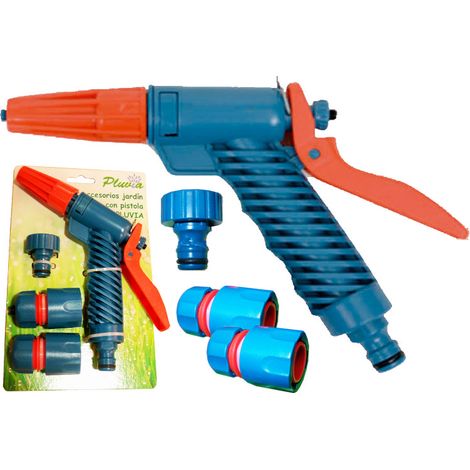 Pluvia-Pistolensatz mit Anschluss und Adapter 1/2-3/4 K832F-4CS