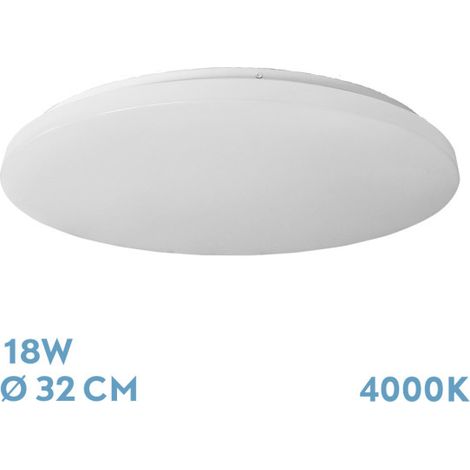 Plafon Led Luz Neutra Modelo Tadeo Blanco 18w