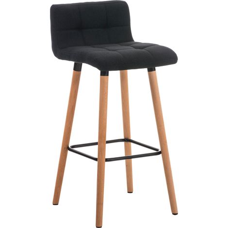 Sgabello Lincoln in tessuto nero (1/5)