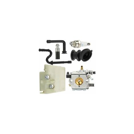 Kit carburateur pour tronçonneuses Stihl 024 026 MS240 MS260 – Compatible Walbro WT-194 – Avec filtre à air et bougie d'allumage (1/4)
