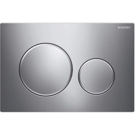 Plaque de déclenchement wc Geberit Sigma20 pour rinçage double touche: chromé satiné (1/5)