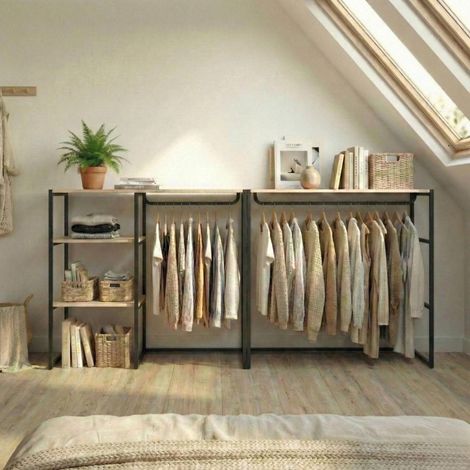 Conjunto de 2 percheros modulares para buhardilla 200x85cm KADRA (1/5)