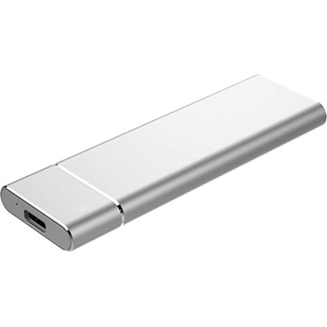 Boîtier SSD externe ultra fin M.2 NGFF vers USB 3.1 Type-C, alliage aluminium, disque dur portable PC (1/5)