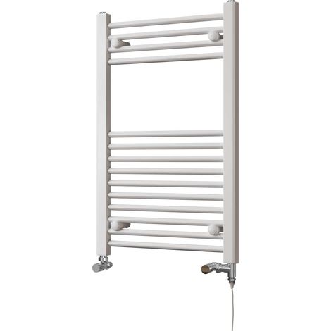 Zennor - White Dual Fuel Towel Rail H800mm x W500mm Standard - Straight (1/3)