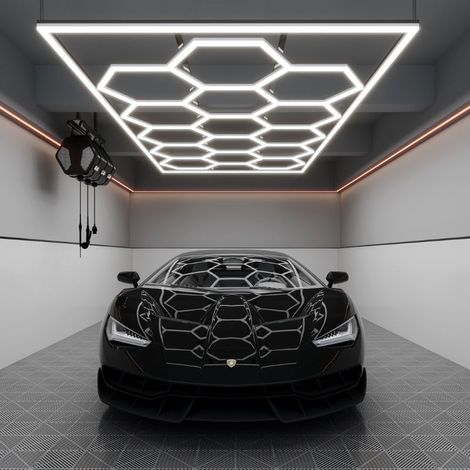 Kit 15 LED Hexagonal 582W avec cadre 110lm/w - Blanc Froid 6000K - 8000K - SILAMP