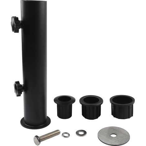 Base pour parasol avec 3 Manchons PVC Anti-Rouille Base pour Acier inoxydable, 3 manchons PVC, anti-, , stabilité vent fort (1/5)