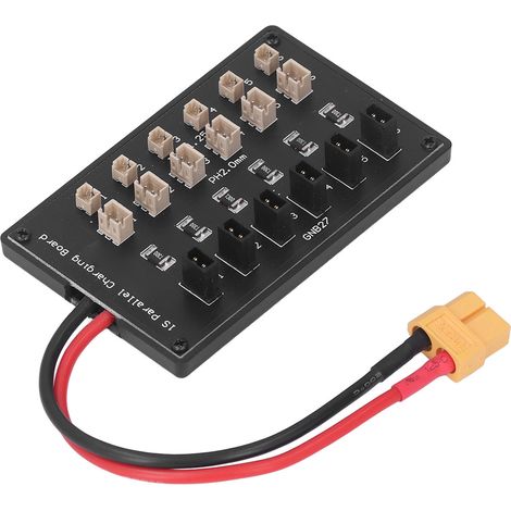 Carte de charge parallèle 6 canaux XT60 équilibrée avec câble à fiches bananes 4,0 mm pour batterie au lithium (1/5)