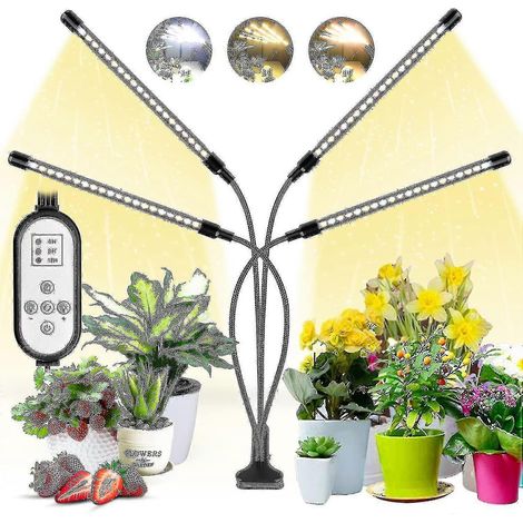 Lampe horticole LED pour plantes d'intérieur, avec minuterie marche/arrêt automatique (1/2)
