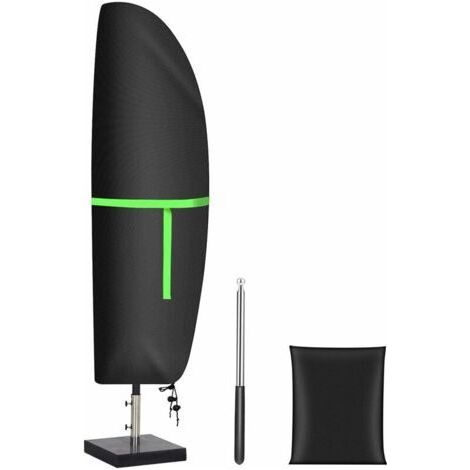 Housse de Protection pour Parasol, Housse Parasol, Protection UV Coupe Vent Anti Poussière et Imperméable Couverture de Parasol, 265x40/70/50cm (1/5)