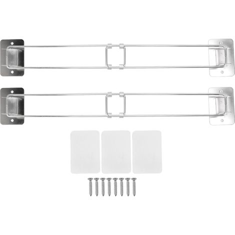 Barre de rangement d'angle pour douche de camping-car, tige réglable en acier inoxydable de 195 à 345 mm pour étagères d'angle dans les camping-cars, caravanes et yachts. (1/5)