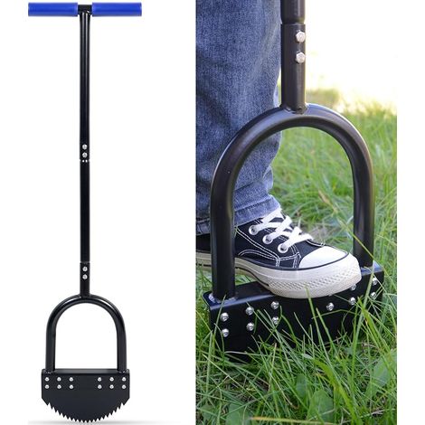 104cm Manual Edger Cutter Carbon Steel Blade Long Handle Rubber Wide (1/5)