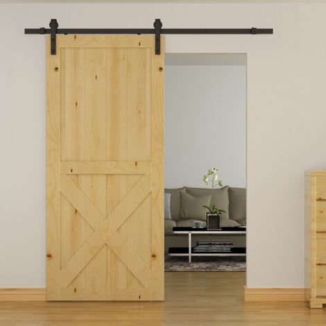 Kit de rail coulissant pour portes coulissantes,capacité de charge maximale de 100 kg,métal,noir,2 m,noir