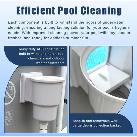 Skimmer traversant pour piscine hors sol – Compatible avec découpe murale 6 pouces – Remplacement adapté pour SP1091LX