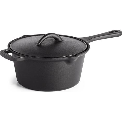 Casserole en fonte avec couvercle - 18cm (1/2)