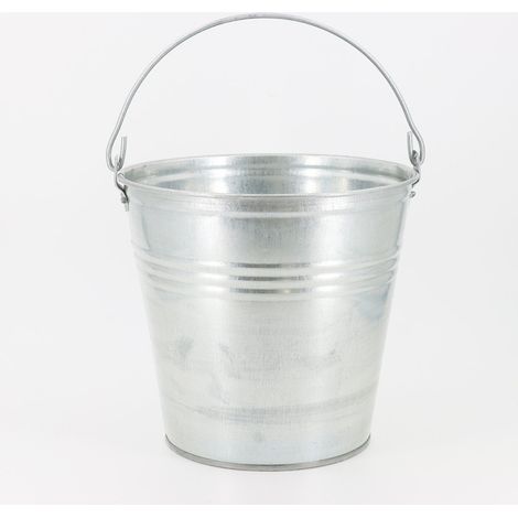 Lem Select – Seau 10L en acier galvanisé – Résistant aux intempéries – Pour transport de terre, eau, mortier – Poignée ergonomique - SEAU 10 L
