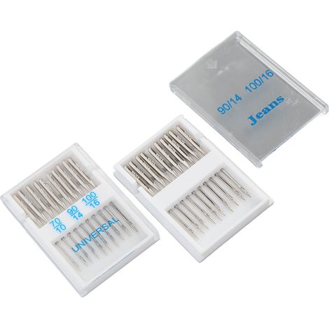 Aiguilles de machine à coudre, tailles 10, 14, 16 et 90, assortiment d'accessoires de rechange pour travaux manuels et articles de loisirs créatifs. (1/5)