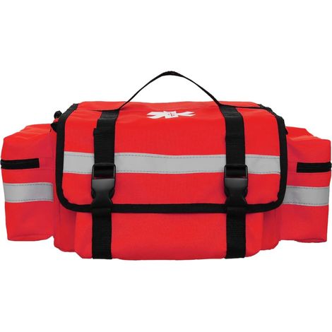 Sac de premiers soins, sac de traumatologie médicale avec réflecteur, sac médical d'urgence de grande capacité(sac seulement) (rouge) (1/5)