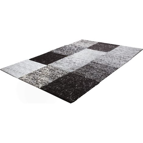 Paco Home Teppich Handgefertigt Hochwertig 100 % Baumwolle Karo Geflochten In Braun Beige 200x300 cm