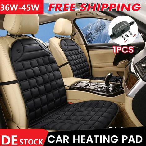 Coussin chauffant de siège auto 12V DeLuxe à 2 niveaux de chauffage