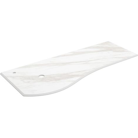 Planches de lavabo MAM 1200 droite pour vasque à poser MARBRE BLANC 1210 x 12 x 510 mm (1/4)