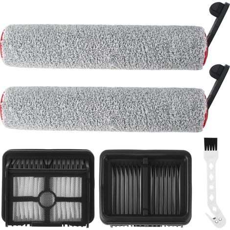 Bürstenrolle Filter Ersatzteile für Dreame H12 Pro,2 Bürstenrolle + 2 Filter + 1 Reinigungsbürste,Geeignet für alle Bodentypen Wie Marmor, Holz, Stein (1/5)