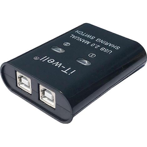 USB-KVM-Hub-Switch-Adapter für 2 PCs zur gemeinsamen Nutzung, 1 USB-Druckerauswahl für gemeinsam genutzte Geräte (1/4)