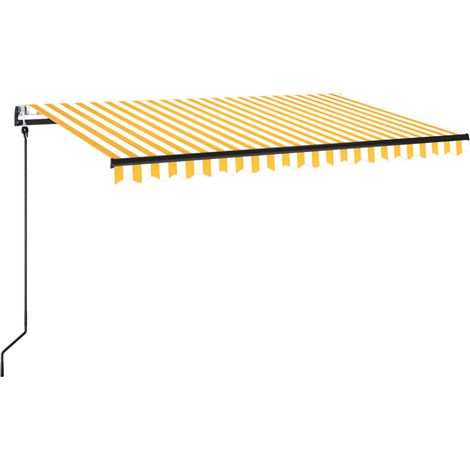 Maison Exclusive - Tenda da Sole Retrattile Automatica 450x350 cm Gialla e Bianca