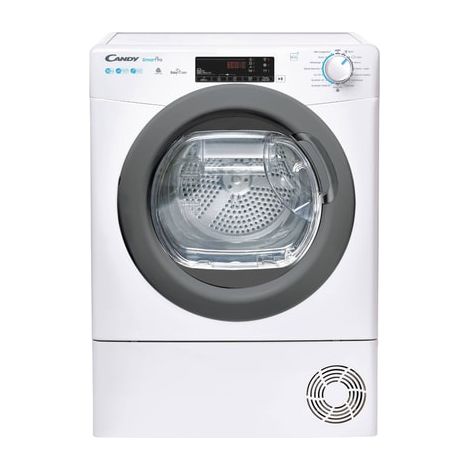 Candy – Sèche-linge frontal 10kg pompe à chaleur classe B – Wi-Fi et Bluetooth – Programmes pour coton, laine, denim – Départ différé 24h