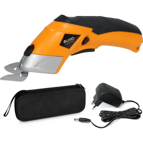 Ciseaux électriques rechargeables CS4001, lames O et D, jaune, double embout, norme européenne (1/5)