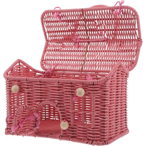 de rangement robuste et spacieux en rotin synthétique style
