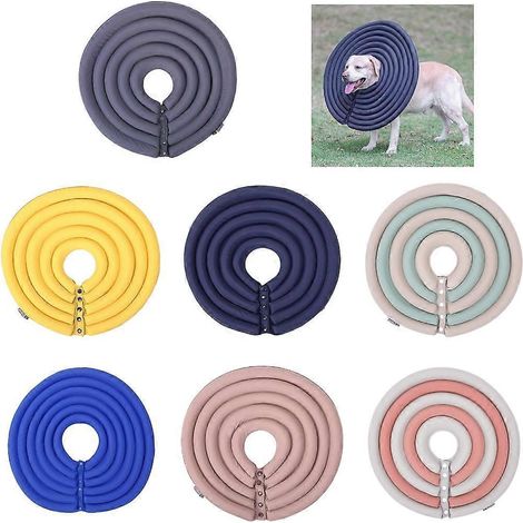 Collier de récupération léger et ajustable pour chiens et chats de petite, moyenne et grande taille - XXL - Rose (1/4)