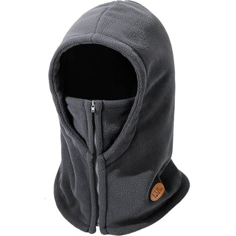 Thermo Fleece Sturmhaube mit Reißverschluss für Damen und Herren, winddicht & warm (1/5)
