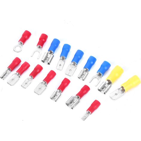Kit de 280 cosses à sertir isolées en forme de pelle, kit de connecteurs de fils, composants électriques (1/5)