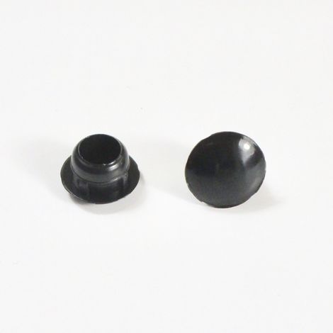 Bouchon obturateur en plastique 10 mm – Coloris noir – Résistant à l'humidité et à la corrosion – Pour matériaux pleins – Ajile