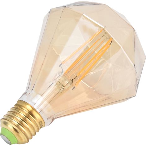 Vintage E27 4W LED-Lampe mit dekorativem Glühfaden, goldfarbene Lampe für Kronleuchter und Wandleuchten, 220V, warmweißes Licht (1/5)