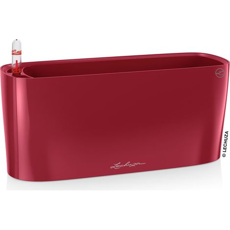 LECHUZA® Pflanzgefäße DELTA 10 Scarlet rot hochglänzend All-in-One (1/3)