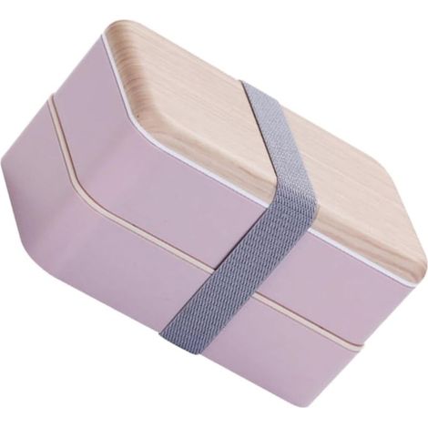 Boîte à lunch bento Veemoon double compartiment pour étudiants et (1/5)