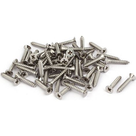 M2.9x16mm 316 Edelstahl Flachkopf Phillips Selbstschneidende Schraube Bolzen 60st (1/3)