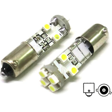 Lampada Led Canbus BAX9S H6W 8 Smd No Errore Piedi Storti 12V Luci Posizione Con Resistenza (1/3)